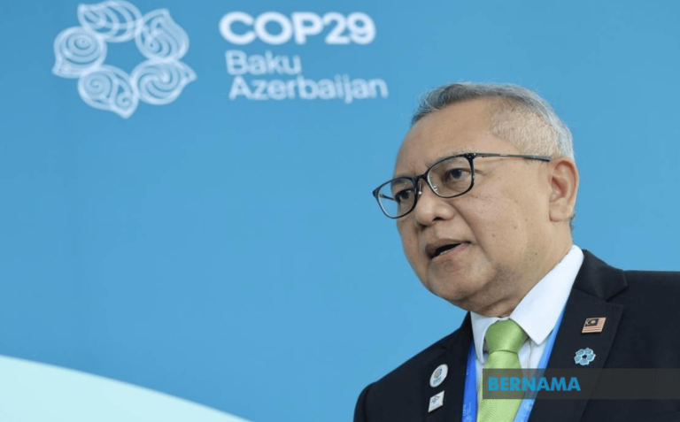 Chief Executive Officer of Malaysian Green Technology and Climate Change Corporation (MGTC) Shamsul Bahar Mohd Nor during an interview in conjunction with the 29th Conference of the Parties (COP29) to the United Nations Framework Convention on Climate Change (UNFCCC) at the Baku Olympic Stadium, Azerbaijan today.